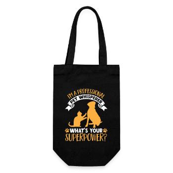 Pet Sitting Cat Dog Pet Sitter - Gift Bag for Bottles - black - Front