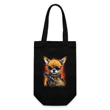 Chihuahua | Aloha Ukulélé Hawaï Guitare Chien - Sac à bouteille - noir - Devant