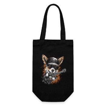 Chihuahua | Aloha Ukulélé Hawaï Guitare Chien - Sac à bouteille - noir - Devant