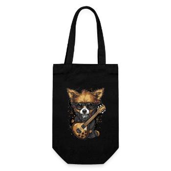 Chihuahua | Aloha Ukulélé Hawaï Guitare Chien - Sac à bouteille - noir - Devant