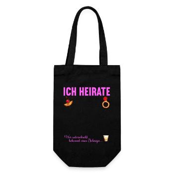 Junggesellenabschied Polterabend JGA Männer - Geschenkbeutel für Flaschen - Schwarz - Vorne