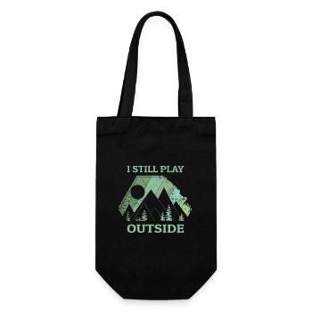 I Still Play Outside - Gift Bag for Bottles - black - Front