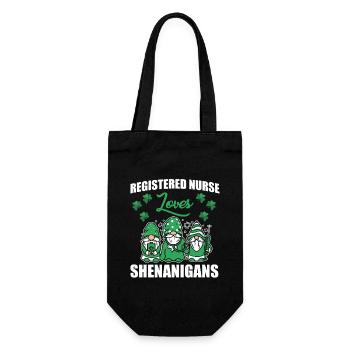 Registered Nurse St. Patrick's Day - Gift Bag for Bottles - black - Front