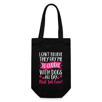 Pet Sitting Cat Dog Pet Sitter - Gift Bag for Bottles - black - Front