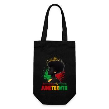 Juneteenth 1865 Remembering My Ancestors - Gift Bag for Bottles - black - Front