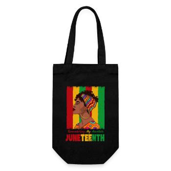 Juneteenth 1865 Remembering My Ancestors - Gift Bag for Bottles - black - Front
