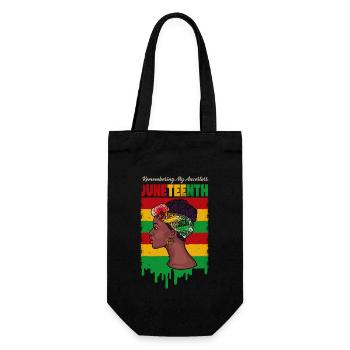 Juneteenth 1865 Remembering My Ancestors - Gift Bag for Bottles - black - Front