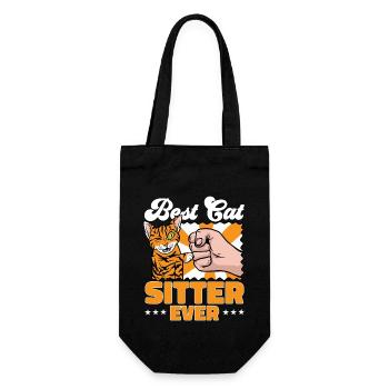 Pet Sitting Cat Dog Pet Sitter - Sac à bouteille - noir - Devant