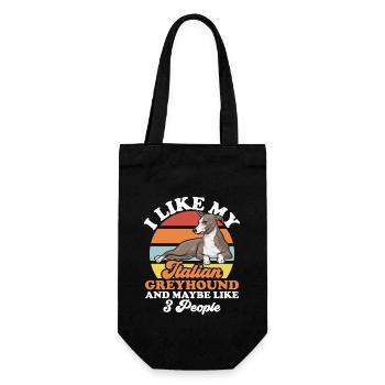 Lévrier italien Greyhound Chiens - Sac à bouteille - noir - Devant