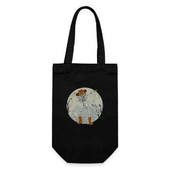 Dabbing Skeleton Cowboy Hat Drôle Halloween Dab - Sac à bouteille - noir - Devant