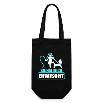 Junggesellenabschied Polterabend JGA Männer - Geschenkbeutel für Flaschen - Schwarz - Vorne