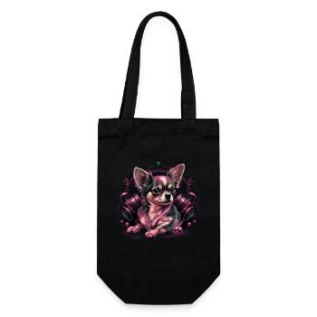 Chihuahua rose | Fille Fitness Salle de sport - Sac à bouteille - noir - Devant