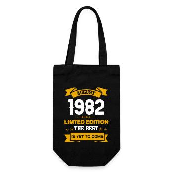August 1982 Geburtstagsgeschenk - Geschenkbeutel für Flaschen - Schwarz - Vorne
