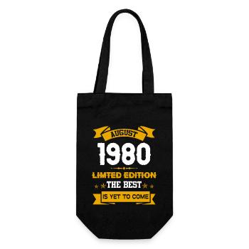 August 1980 Geburtstagsgeschenk - Geschenkbeutel für Flaschen - Schwarz - Vorne