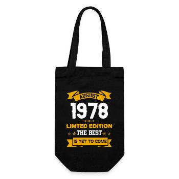 August 1978 Geburtstagsgeschenk - Geschenkbeutel für Flaschen - Schwarz - Vorne