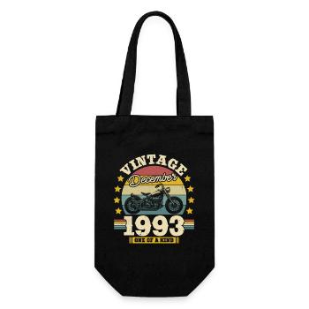 Vintage Dezember 1993 30 Jahre - Geschenkbeutel für Flaschen - Schwarz - Vorne