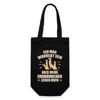 Erdmännchen Tierschützer Lustige Sprüche - Sac à bouteille - noir - Devant