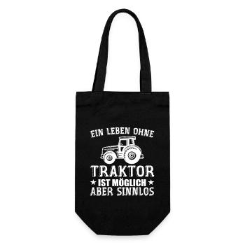 Traktor Landwirt Bauer - Sac à bouteille - noir - Devant