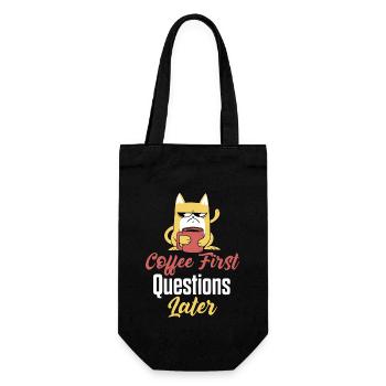 Café Premières questions plus tard Café - Sac à bouteille - noir - Devant