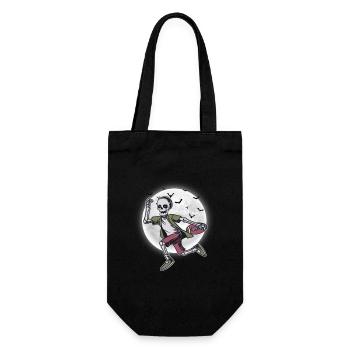 American Football Spieler Trainer Fan Skelett - Geschenkbeutel für Flaschen - Schwarz - Vorne