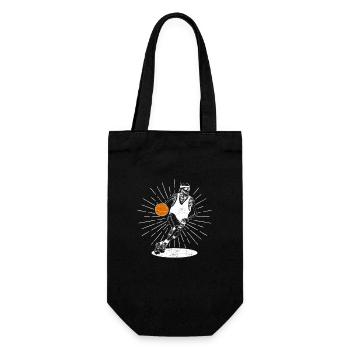 Funny Halloween Lover Skeleton Basketball - Gift Bag for Bottles - black - Front