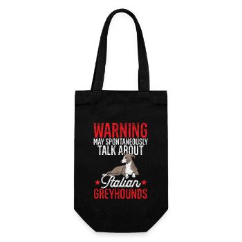Italian Greyhound Greyhound Dogs - Gift Bag for Bottles - black - Front