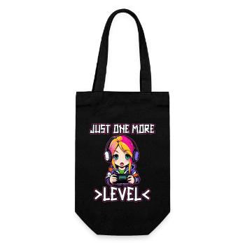 Gaming Konsole PC Zockerin Mädchen Gamer Girl - Geschenkbeutel für Flaschen - Schwarz - Vorne