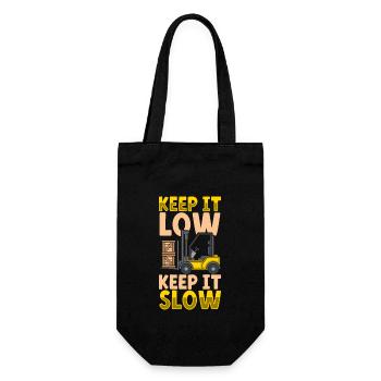 Forklift Driver Warehouse Forklift - Gift Bag for Bottles - black - Front