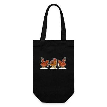 Thanksgiving Day Dancing Turkey Pilgrim Poznań - Gift Bag for Bottles - black - Front