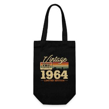 Vintage 1964 - 60 Jahre Limited Edition - Geschenkbeutel für Flaschen - Schwarz - Vorne