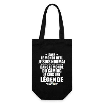 Dans Le Monde Du Gaming, Je Suis Une Légende ! - Sac à bouteille - noir - Devant