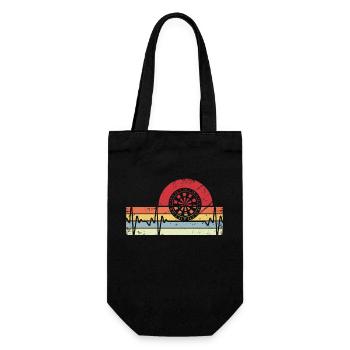 Lignes rétro - Heartbeat - Dartboard - - Sac à bouteille - noir - Devant