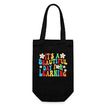 Es ist ein schöner Tag zum Lernen - Geschenkbeutel für Flaschen - Schwarz - Vorne