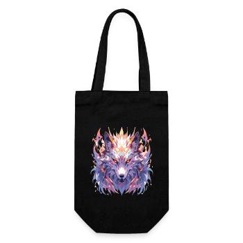 Wolf Wolves Animal Wild Animals Wolf Head - Gift Bag for Bottles - black - Front