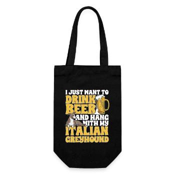 Italian Greyhound Greyhound Dogs - Gift Bag for Bottles - black - Front