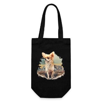 Chihuahua | Puppy Mom Funny Dog Cute Beautiful - Gift Bag for Bottles - black - Front