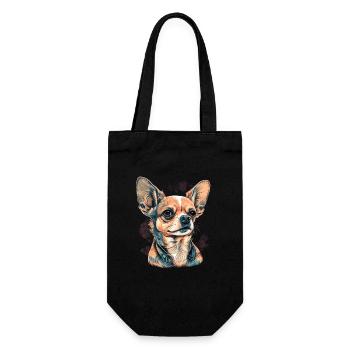 Chihuahua | Puppy Mom Funny Dog Cute Beautiful - Gift Bag for Bottles - black - Front