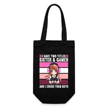 Gaming Console PC Gamer Girl Gamer Girl - Gift Bag for Bottles - black - Front