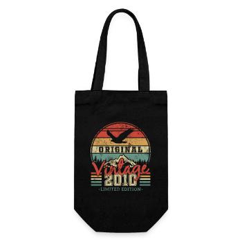 2010 Vintage Geburtstagsgeschenk - Geschenkbeutel für Flaschen - Schwarz - Vorne
