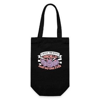 Chinchilla Lover Gift Gift Idea - Gift Bag for Bottles - black - Front