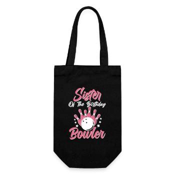 Bowling Skittles Bowler Bowling Club - Gift Bag for Bottles - black - Front