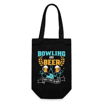 Bowling Kegeln Bowler Kegelverein - Geschenkbeutel für Flaschen - Schwarz - Vorne