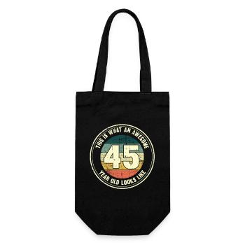 45e anniversaire pour que vous voyiez avec 45 cadeaux rétro - Sac à bouteille - noir - Devant