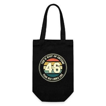 46e anniversaire pour que vous voyiez avec 46 cadeaux rétro - Sac à bouteille - noir - Devant