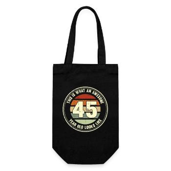45e anniversaire pour que vous voyiez avec 45 cadeaux rétro - Sac à bouteille - noir - Devant