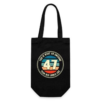 47e anniversaire pour que vous voyiez avec 47 cadeaux rétro - Sac à bouteille - noir - Devant