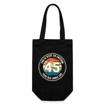 45e anniversaire pour que vous voyiez avec 45 cadeaux rétro - Sac à bouteille - noir - Devant