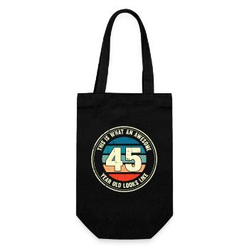 45e anniversaire pour que vous voyiez avec 45 cadeaux rétro - Sac à bouteille - noir - Devant