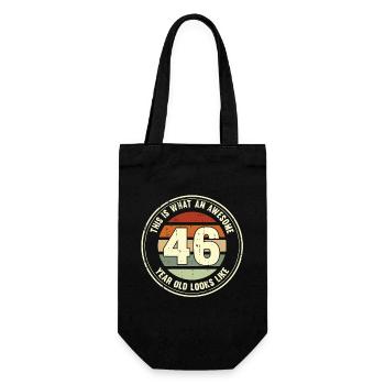 46e anniversaire pour que vous voyiez avec 46 cadeaux rétro - Sac à bouteille - noir - Devant