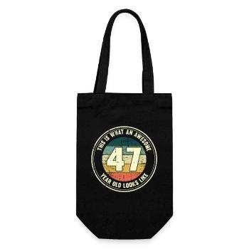 47e anniversaire pour que vous voyiez avec 47 cadeaux rétro - Sac à bouteille - noir - Devant